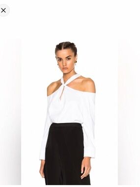 Rag and Bone white Collingwood Top Size Small Cold Shoulder Long Sleeve